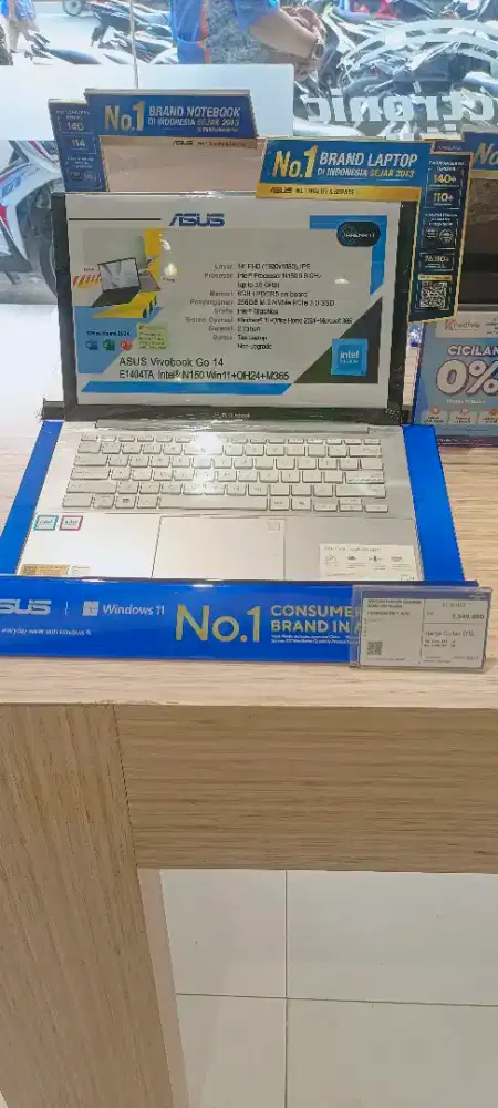 (NEW) ASUS VIVOBOOK GO 14 E1404TA INTEL N150 8/256GB (KREDIT TANPA DP)
