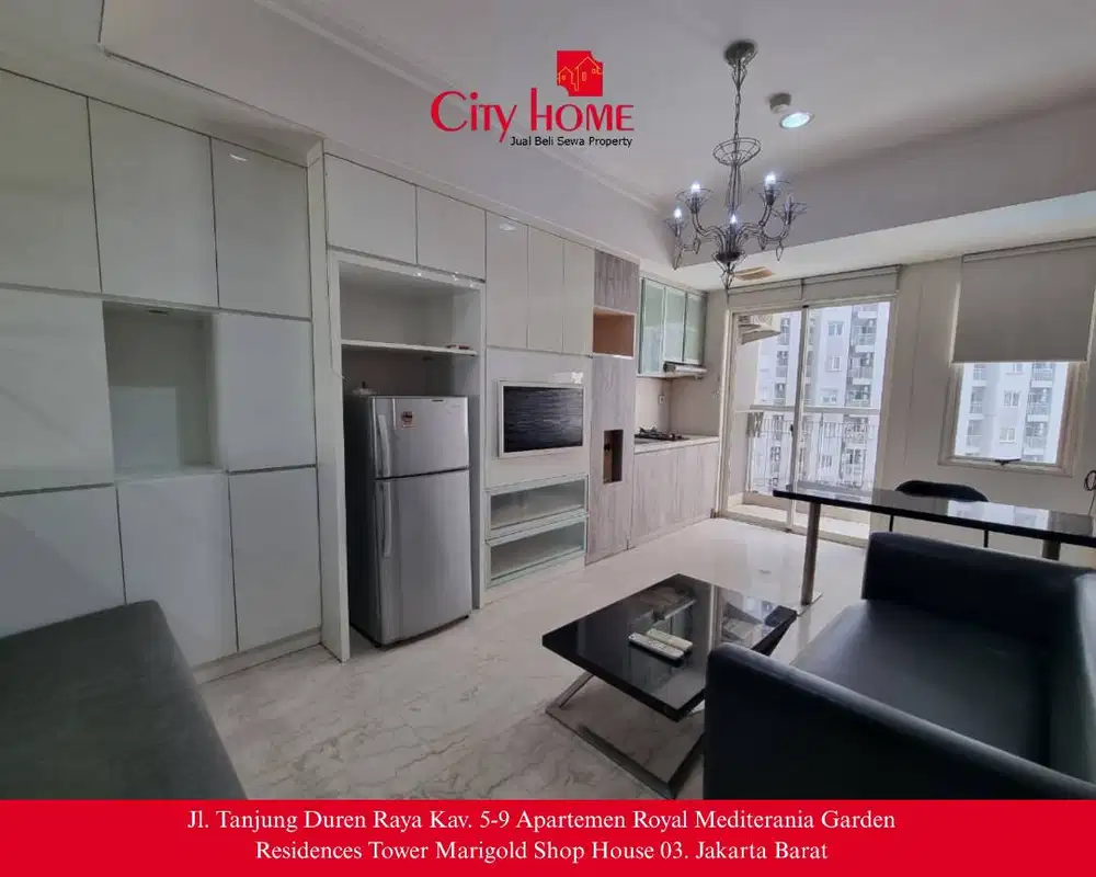 Sewa Apartemen 2+1 BR Furnished Royal Mediterania Garden Residences