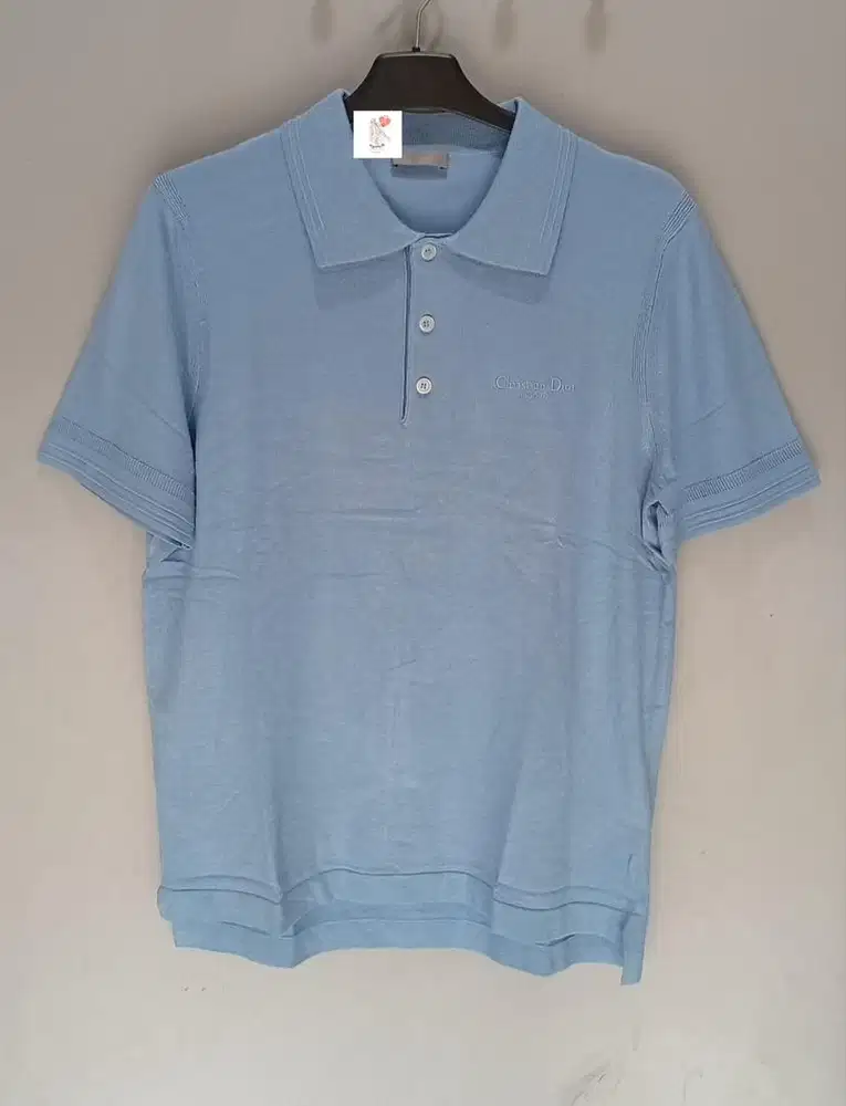 CHRISTIAN DIOR POLO SHIRT BLUE SKY