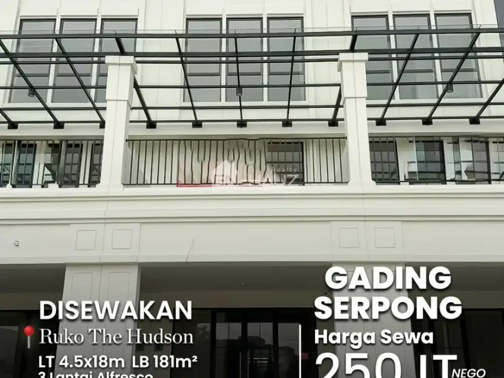 (STP) DISEWAKAN RUKO THE HUDSON, GADING SERPONG