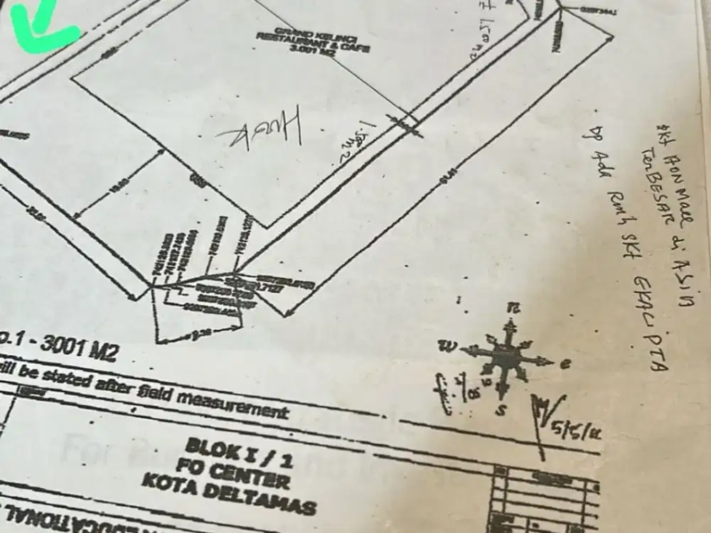 Disewakan kavling komersial strategis di kota Delta Mas Cikarang - Bekasi Jawa Barat