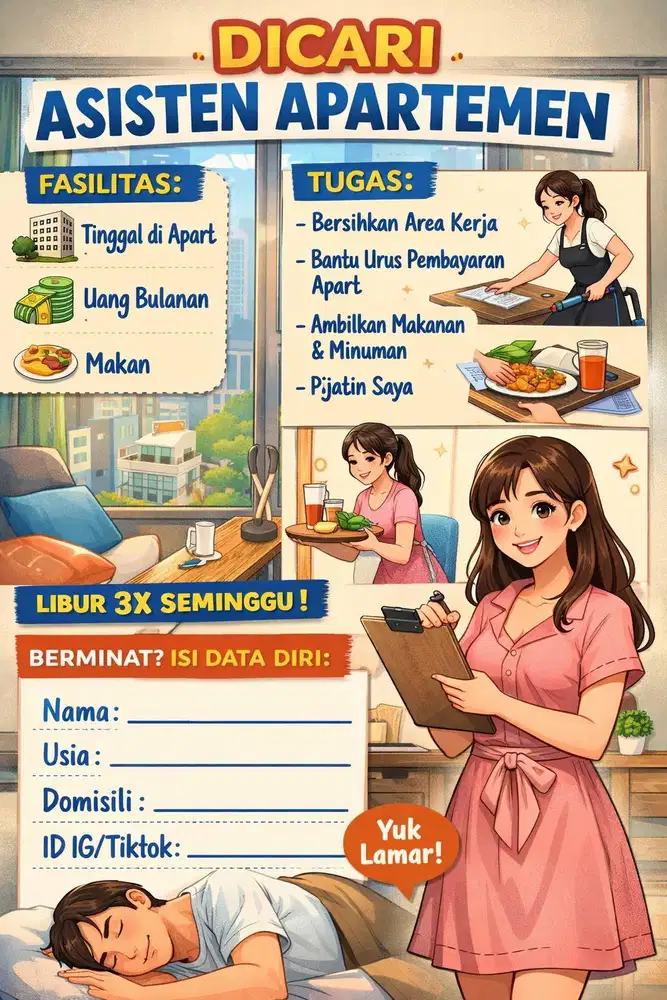 Dibutuhkan pekerja wanita urgent, selama iklan masih ada masih ready