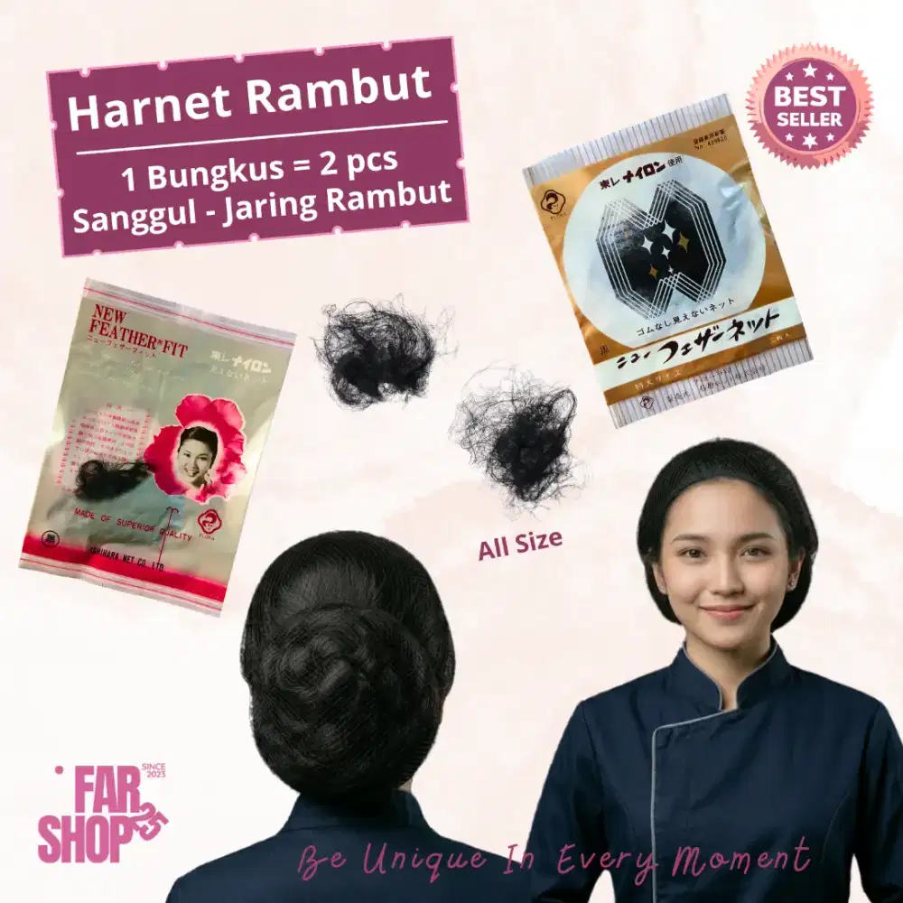 Harnet Rambut Sanggul Jaring Rambut Isi 2 Pcs Kuat Nyaman Murah