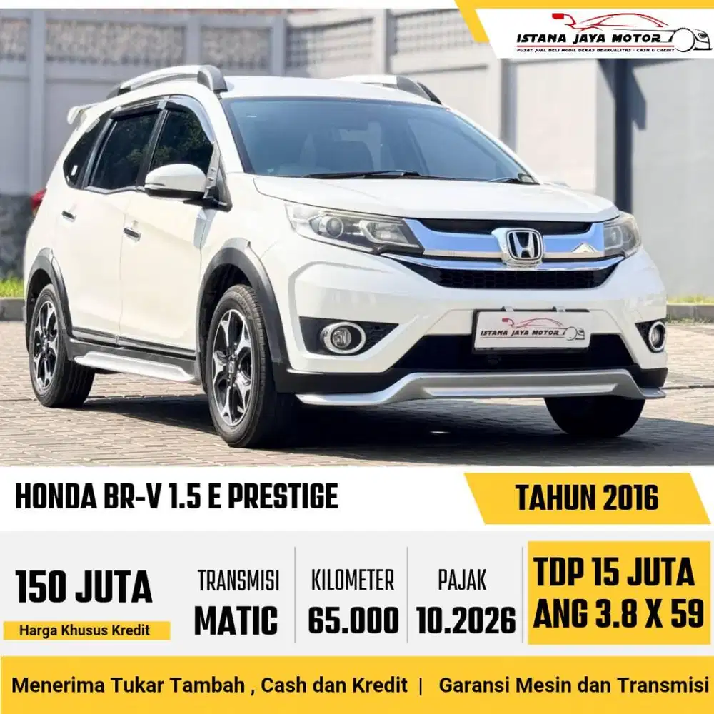 LOW KM !! Honda BR-V E Prestige Automatic 2016 Putih