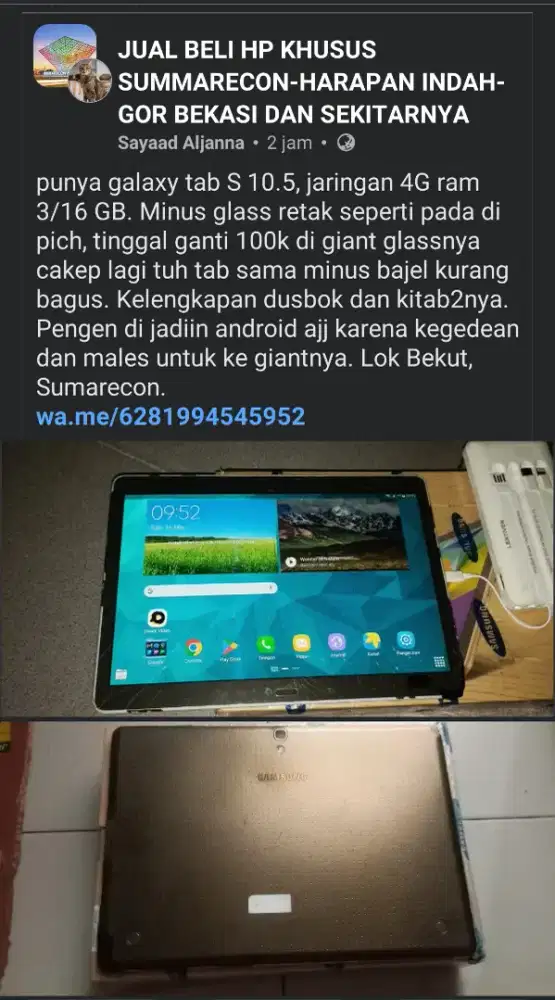 samsung tab galaxy S. 10.5