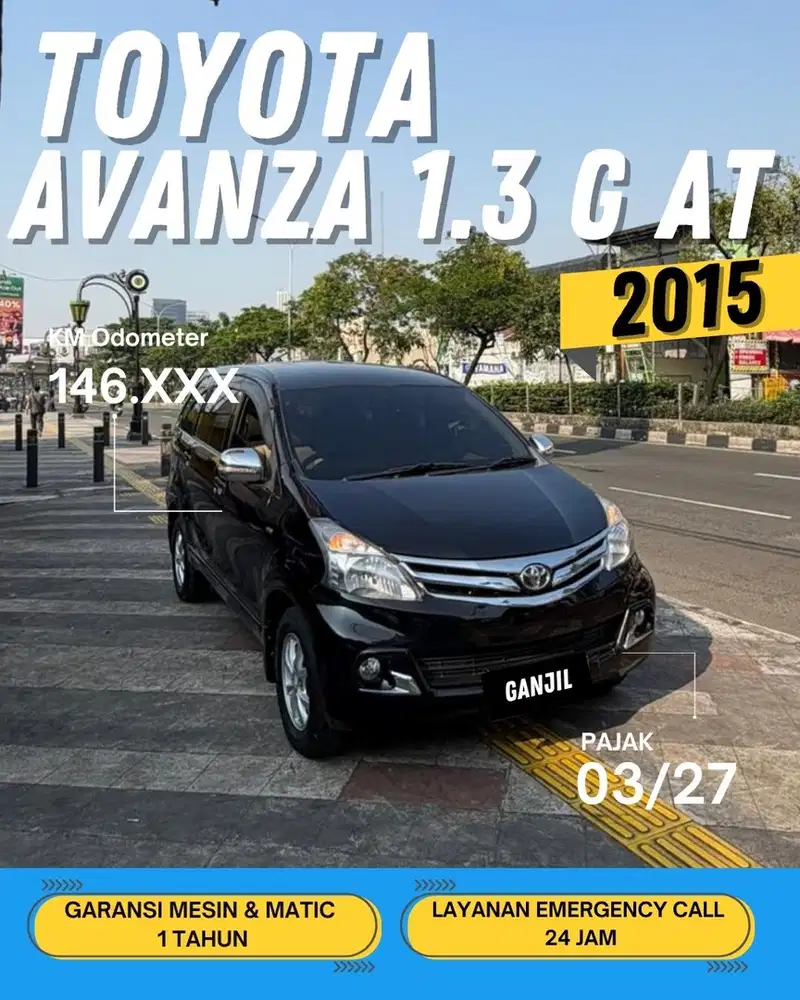 TOYOTA AVANZA 1.3 G AT MATIC 2015 GANJIL