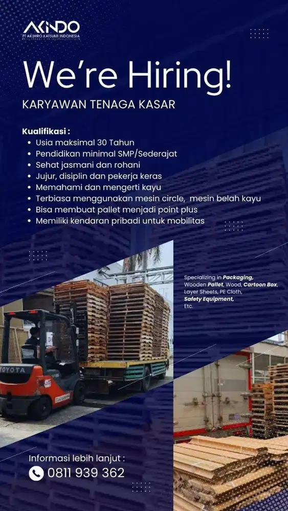 Lowongan Tenaga Kerja Kayu