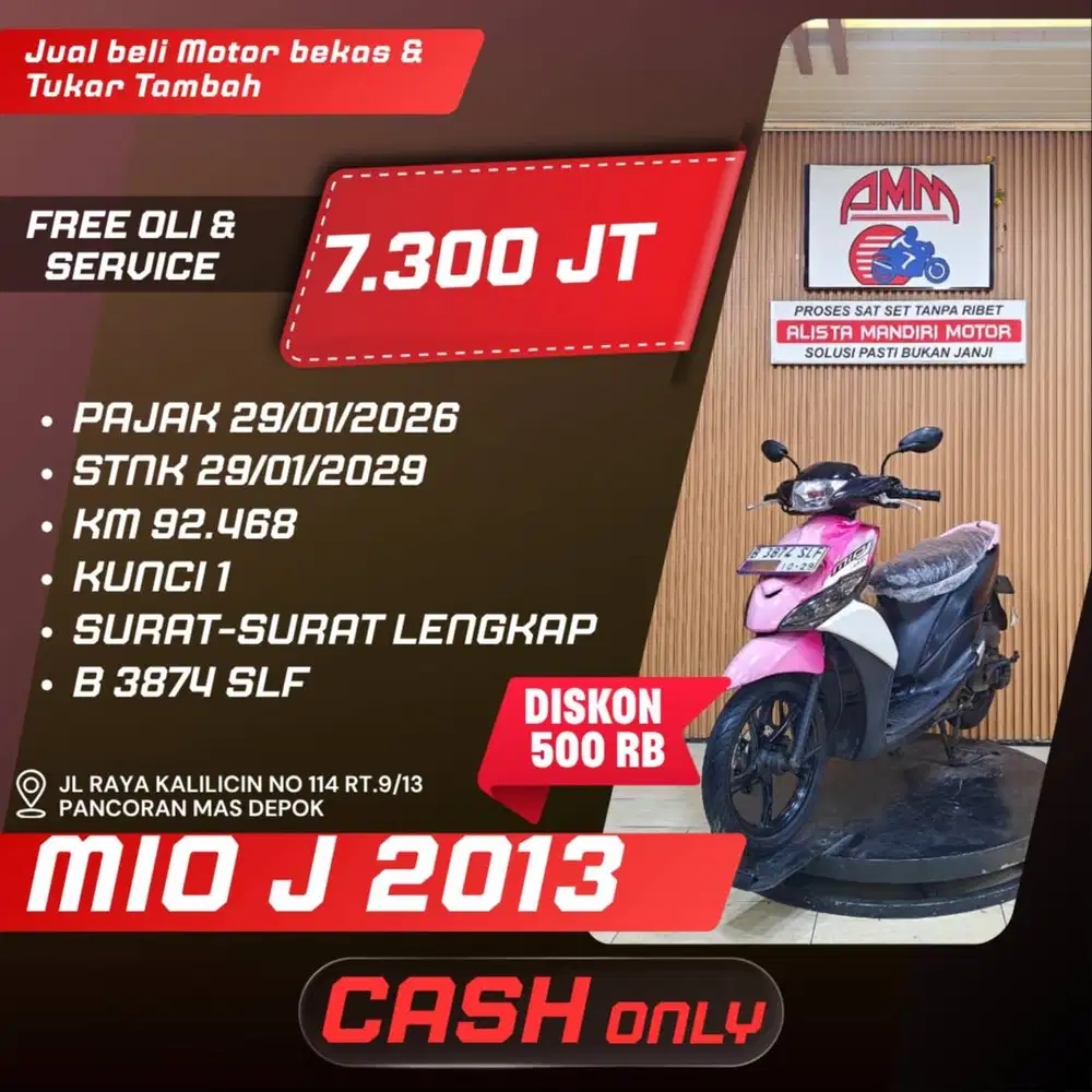 MIO J 2013 CASH ONLY SPAYLATER KREDIVO INDODANA ALLOBANK CC 0% ALISTA