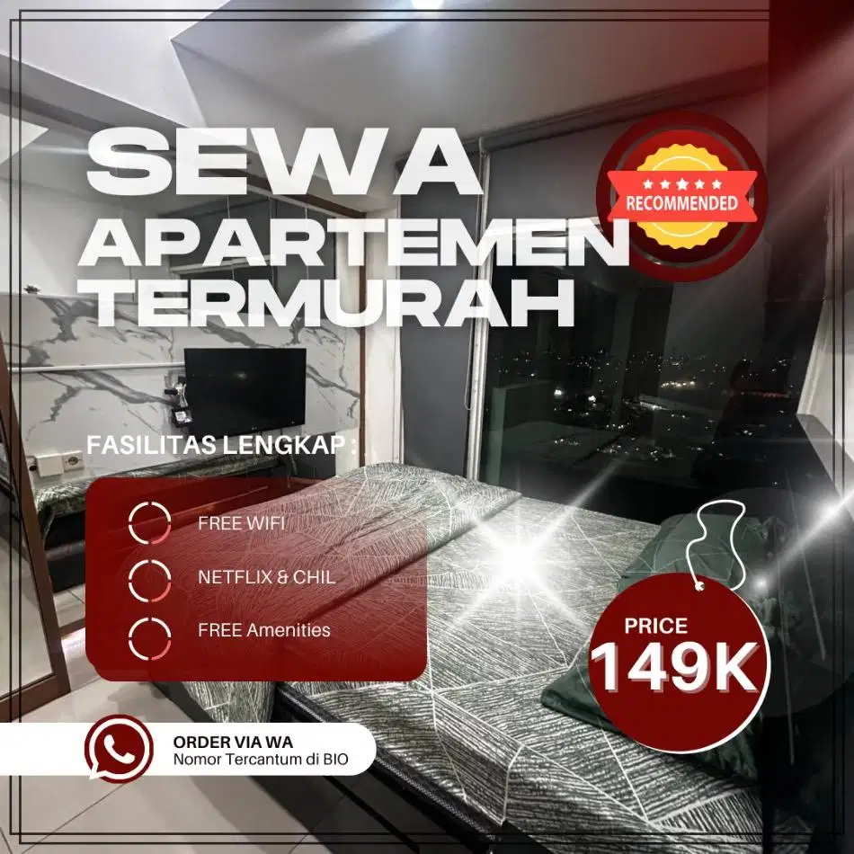 Disewakan Apartemen Harian/Transit KALIBATA CITY jakarta Selatan Murah