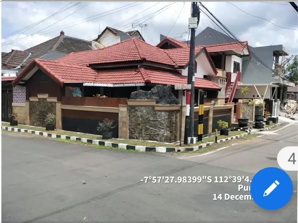 Rumah Elegan Area Sulfat Agung Kota Malang. Dekat Stasiun, Dekat Kampus UB, UM, Kawasan Industri, Sentra Kuliner, Alun-Alun Kota Malang.NLMLG00008