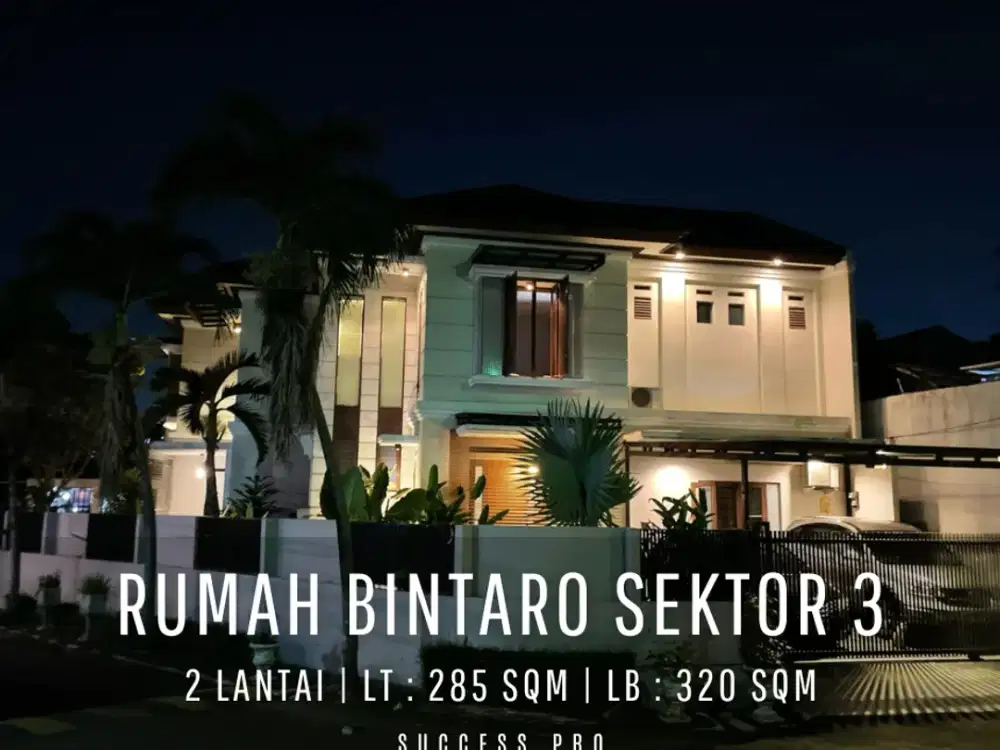 For Sell! Rumah Bintaro Sektor 3 Unit Hook 2 Lantai Siap Huni