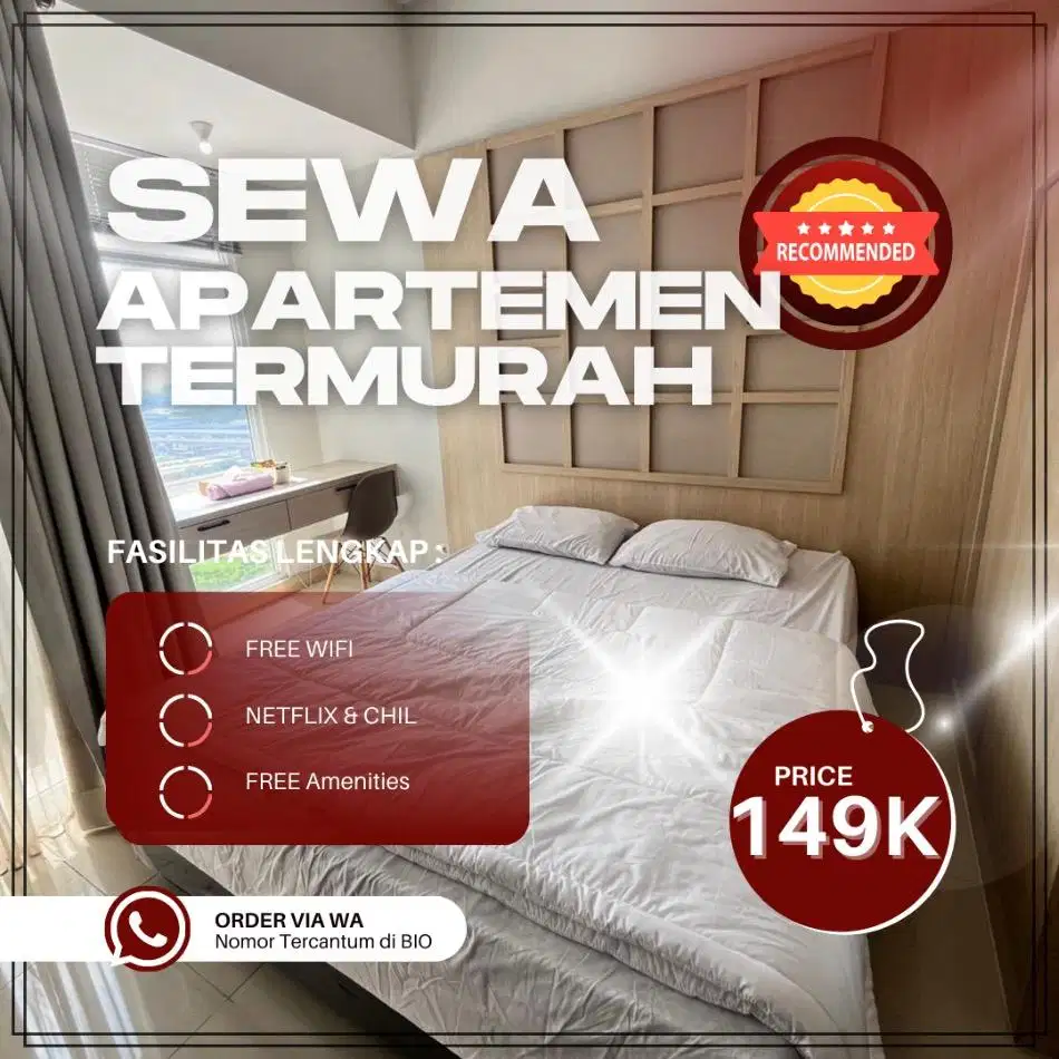 Disewakan Apartemen Jakarta Sentra Timur Pulogebang Harian/Transit
