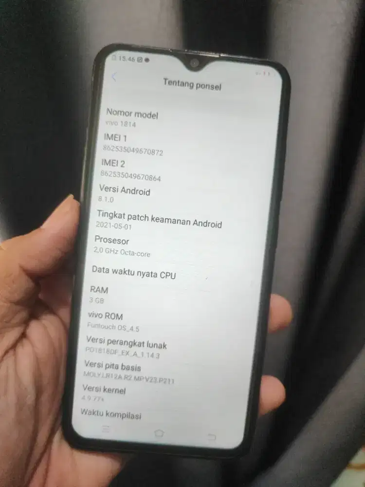 Vivo y93 ram 3/32 normal