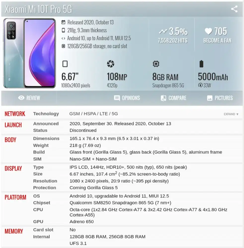 Mi 10 T Pro 5G body mulus banget