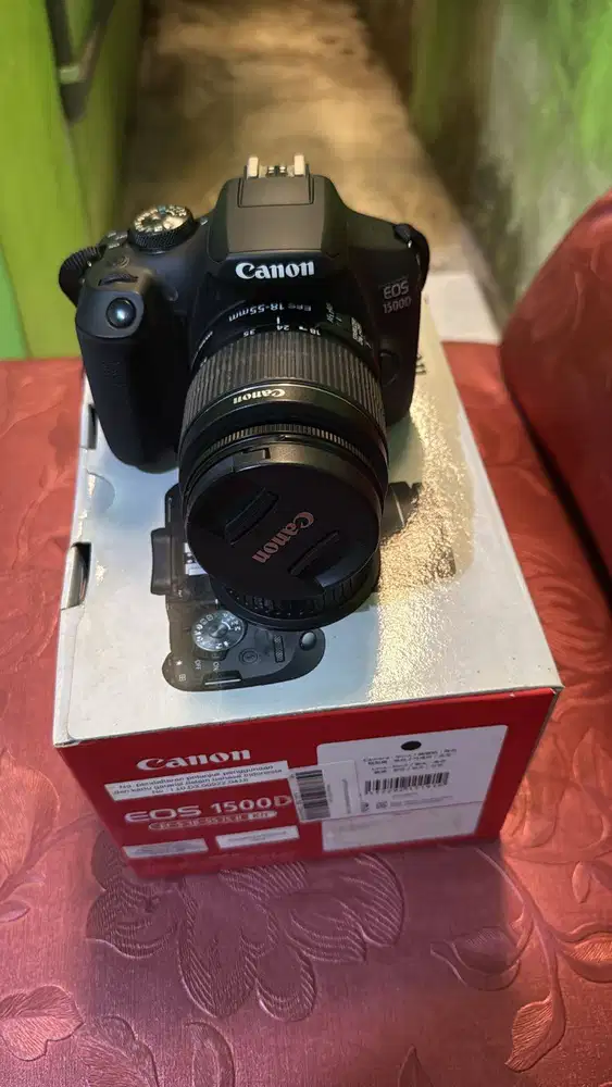 Kamera DSLR Canon 1500D + Lensa Kit EF-S 18-55 IS II NEGO