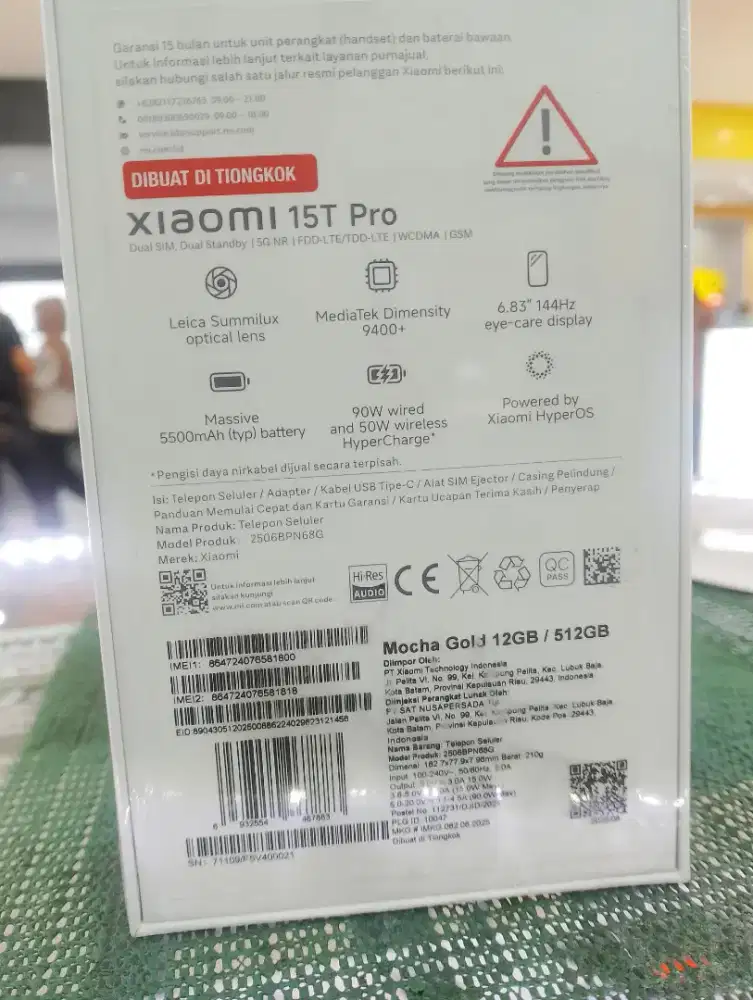 Xiaomi 15Tpro 12/512 gb