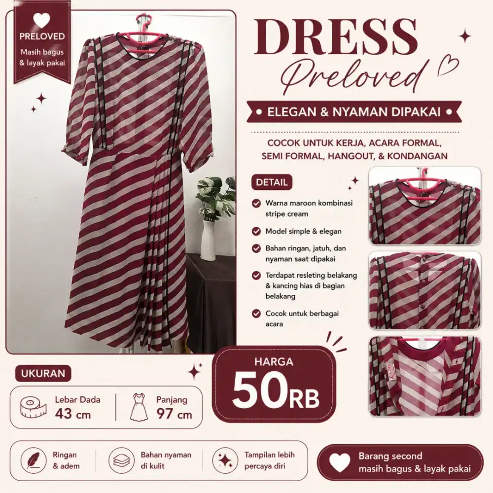 STRIPE ELEGANT DRESS