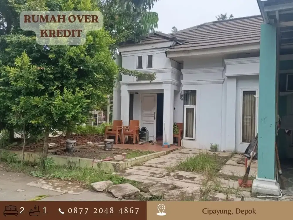 Rumah Jual Over Kredit HOOK LT134 dkt Stasiun di Perum Depok Country