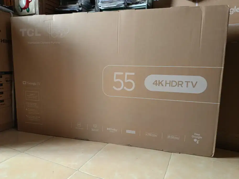 Led TCL 55 INCH 55V6D GOOGLE 4K TV unit baru