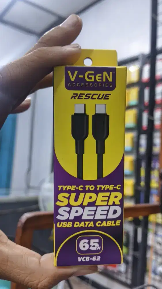 KABEL DATA TYPE-C TO TYPE-C V-GEN VCB-62