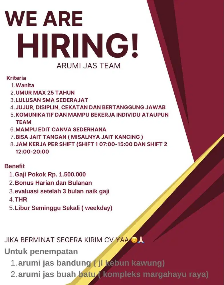 segera dibutuhkan