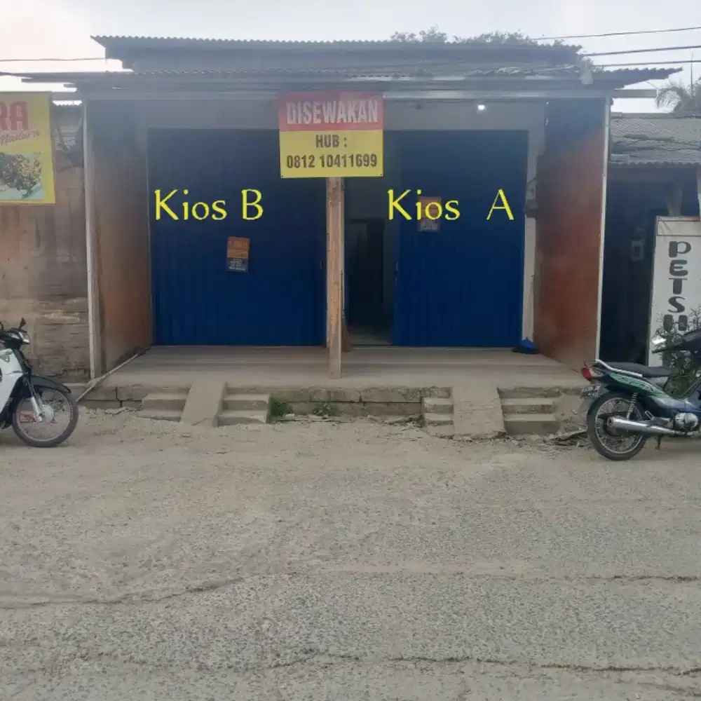 Di Sewakan Kios Strategis Daerah Pasar dan Pabrik