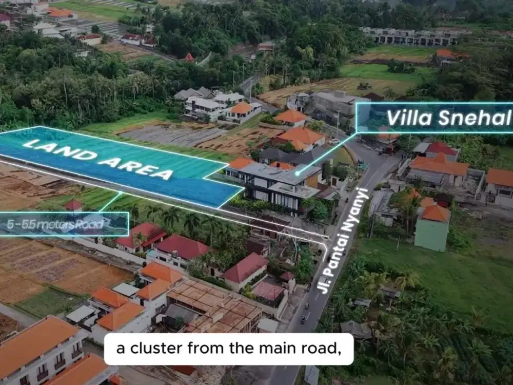 Kavling di Pantai Nyanyi Luasan 300m2 ( 3are )  , 5 menit ke pantai