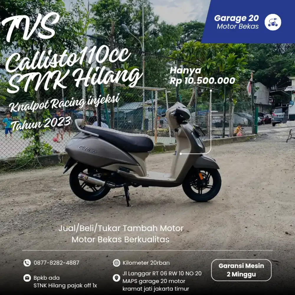 TVS Callisto 110cc Stnk hilang Tahun 2023
