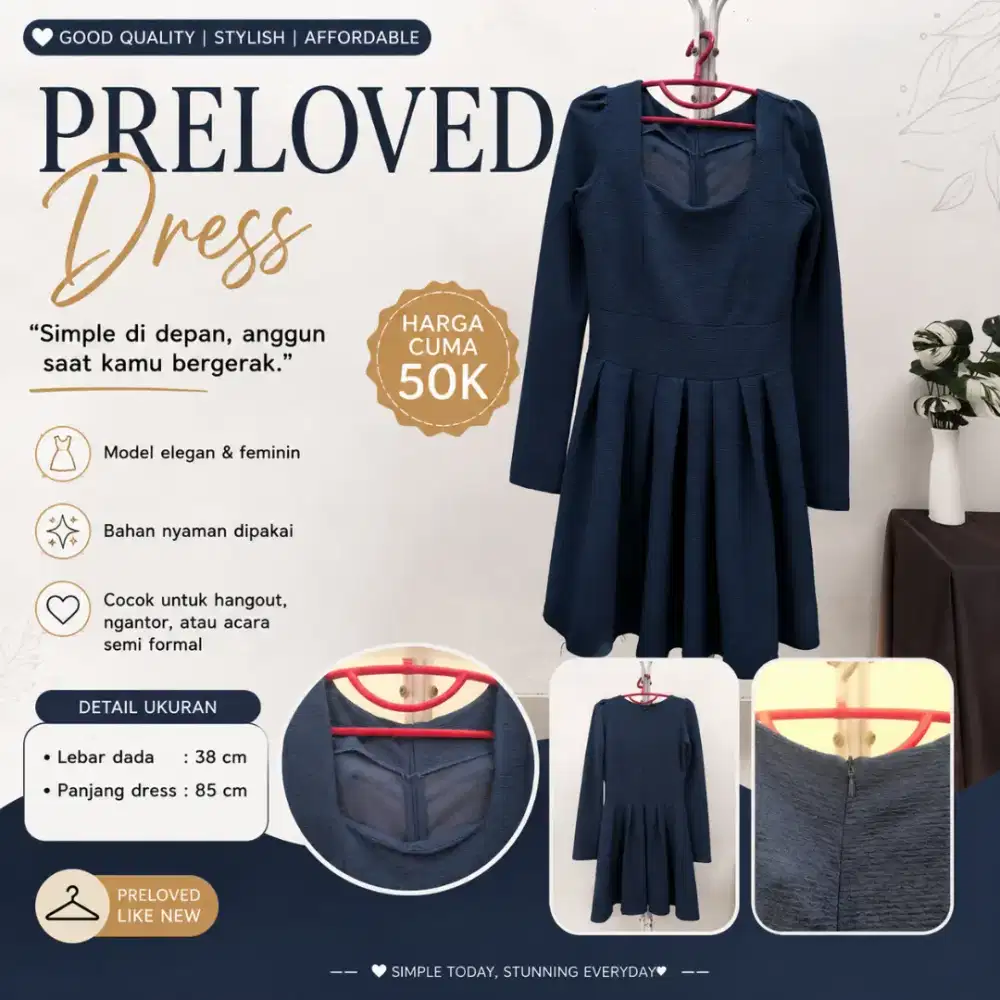 DRESS NAVY ELEGANT