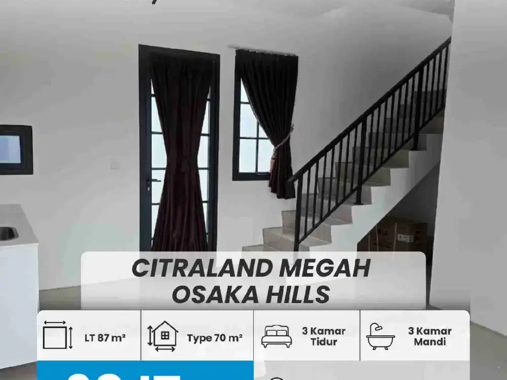 di sewakan Rumah Citraland Megah cluster  Osaka Hills Batam Center