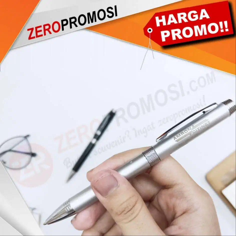 Souvenir Pen Besi Putar A8-BP Custom Logo