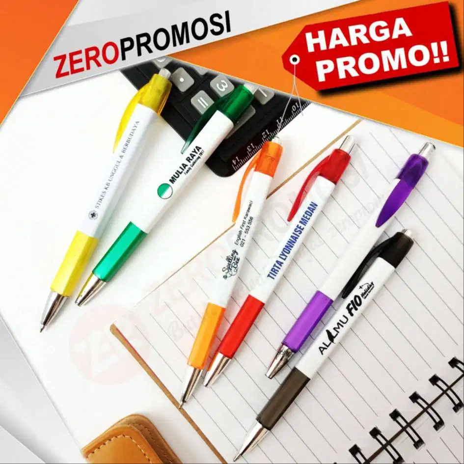 Pulpen Karinex Segiempat Custom Logo Souvenir Promosi Murah & Fungs