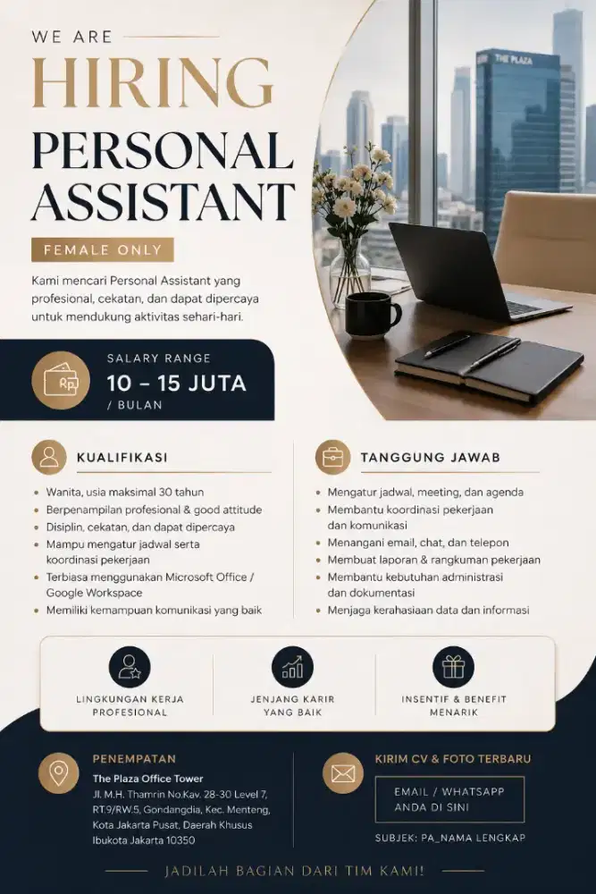 Looking for Personal Assistant Good Attitude