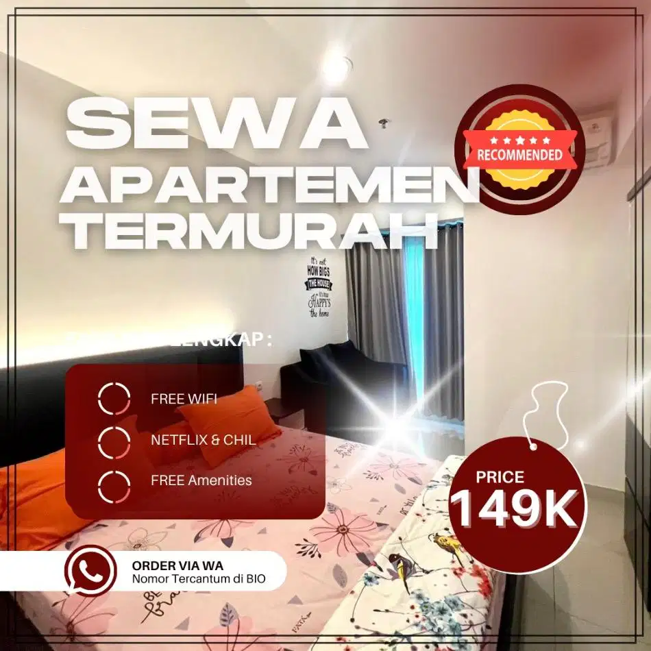 Disewakan apartemen citypark Harian/Transit Termurah Jakarta Barat