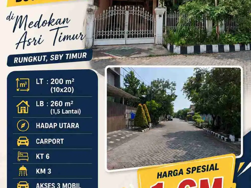 Rumah Murah Butuh Renov di Medokan Asri Timur, Rungkut, Sby Timur