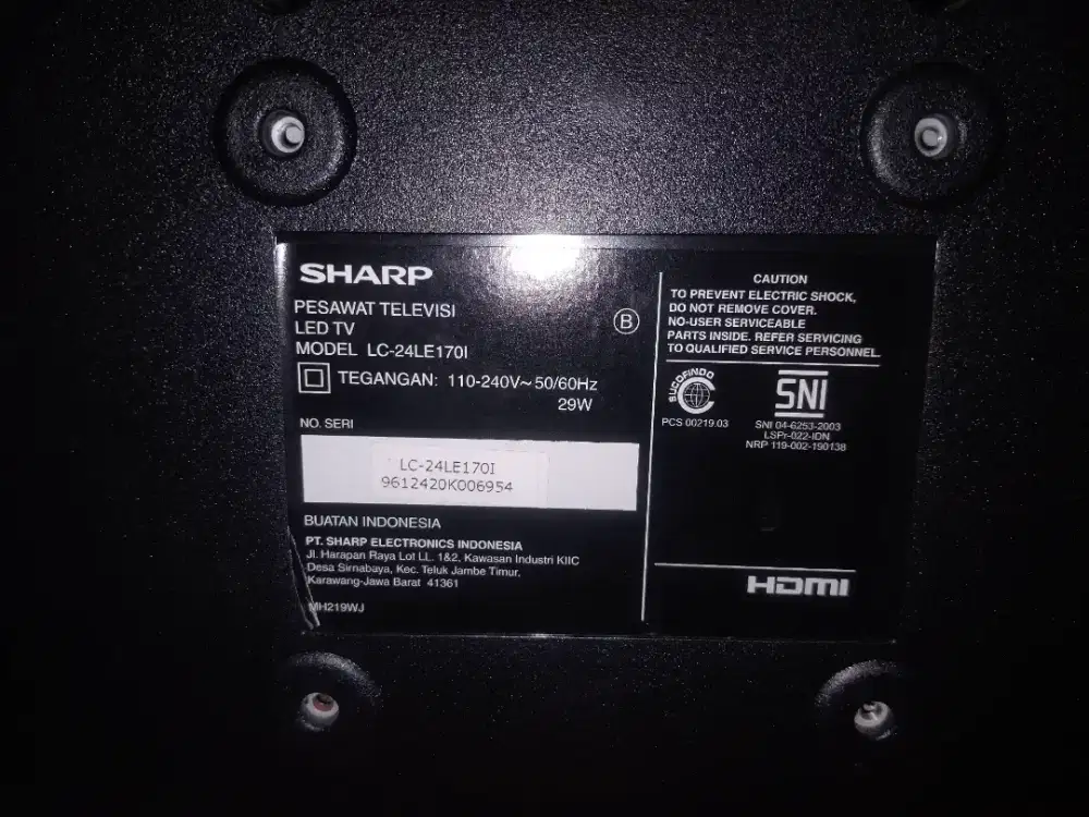 Jual tv no minus