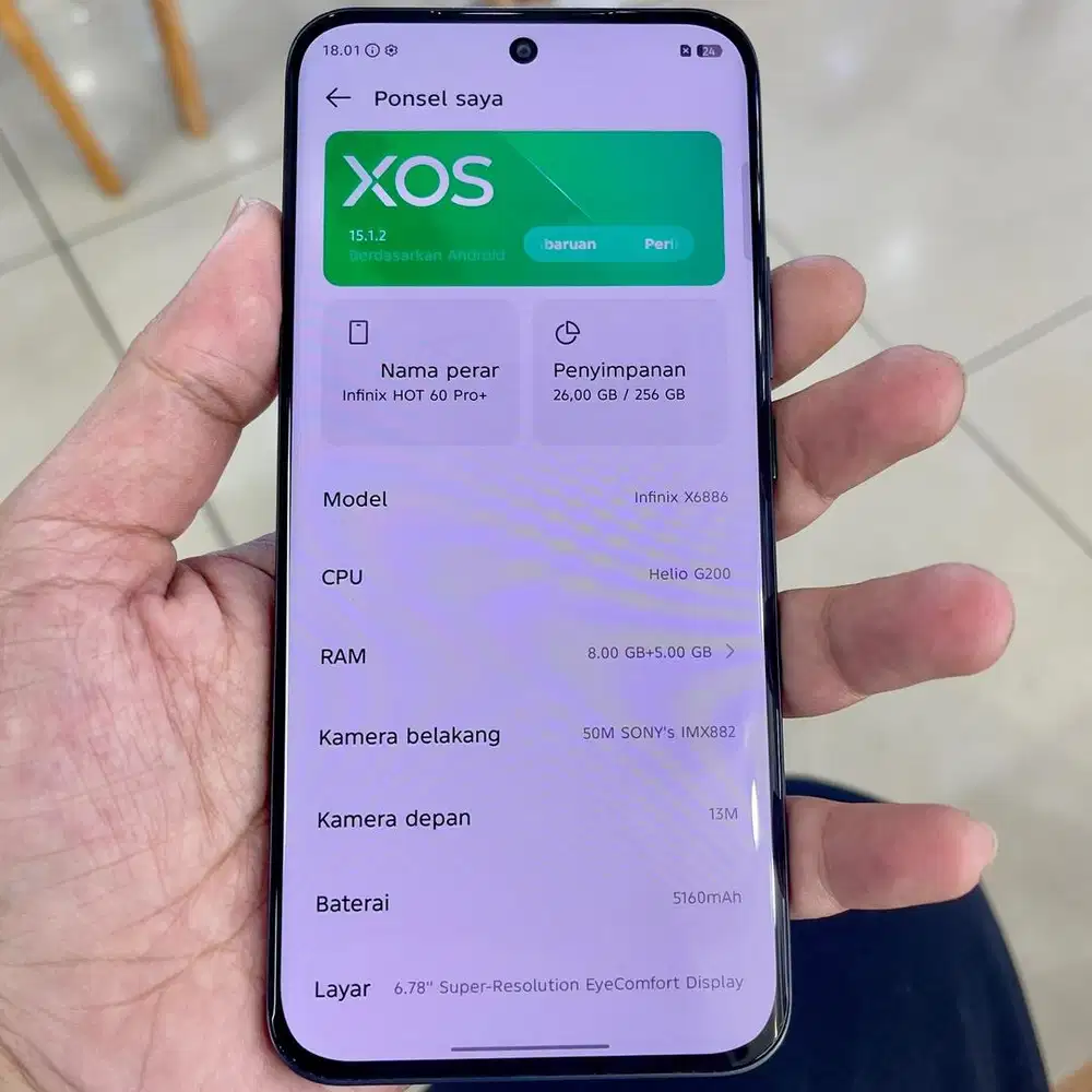 Infinix hot 60 pro plus ram 8 / 256 resmi fullset original