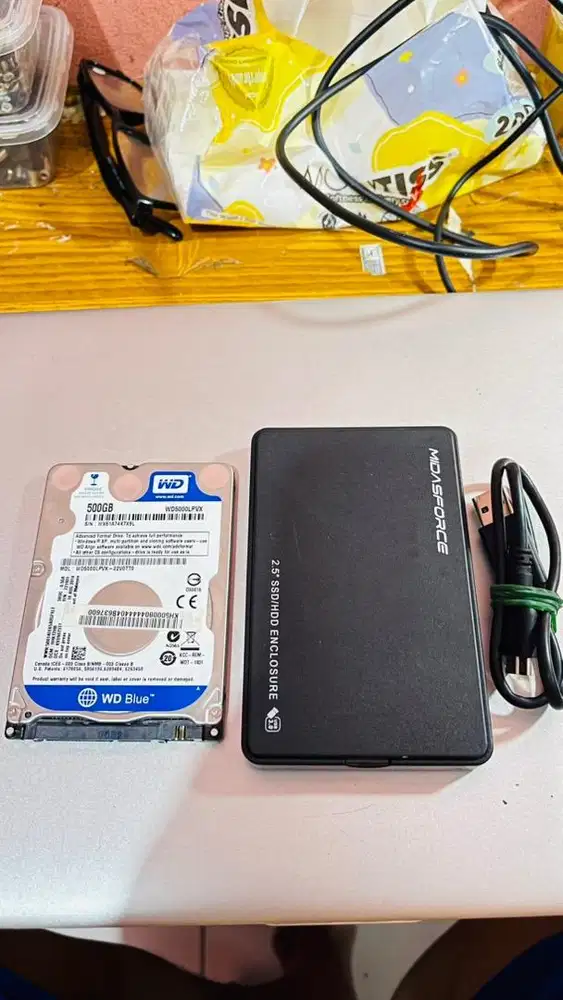 Hardisk WD 500 GB + Bonus Case Hdd Eksternal