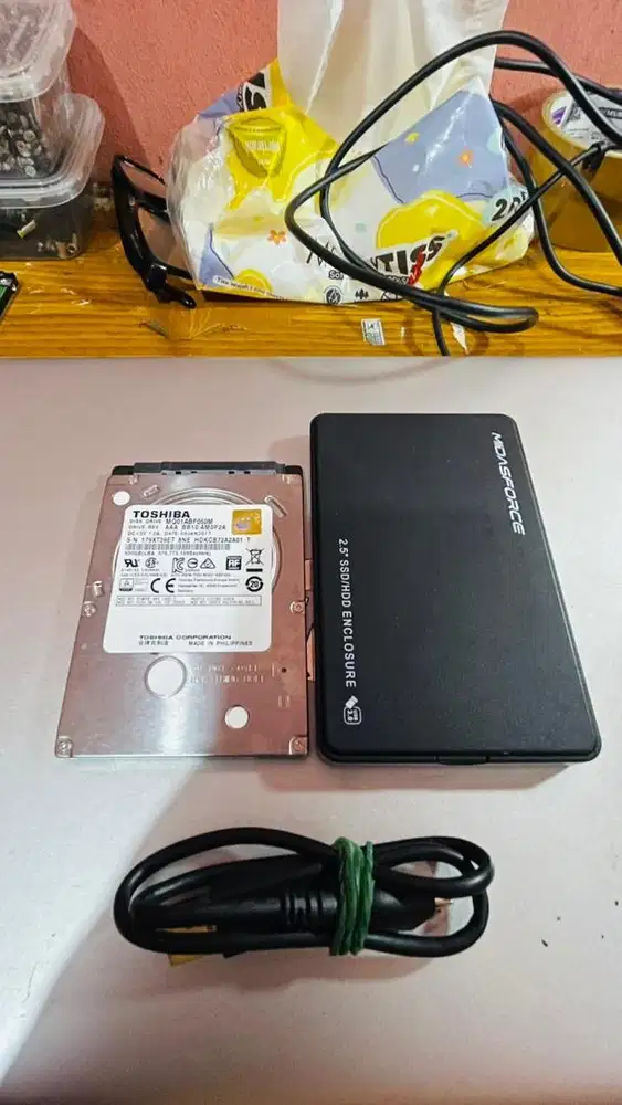 Hardisk Toshiba 500 GB + Bonus Case Hdd Eksternal