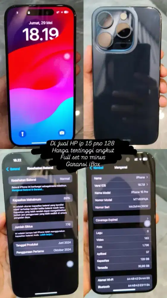 Ip 15 Pro 128 mulussssss
