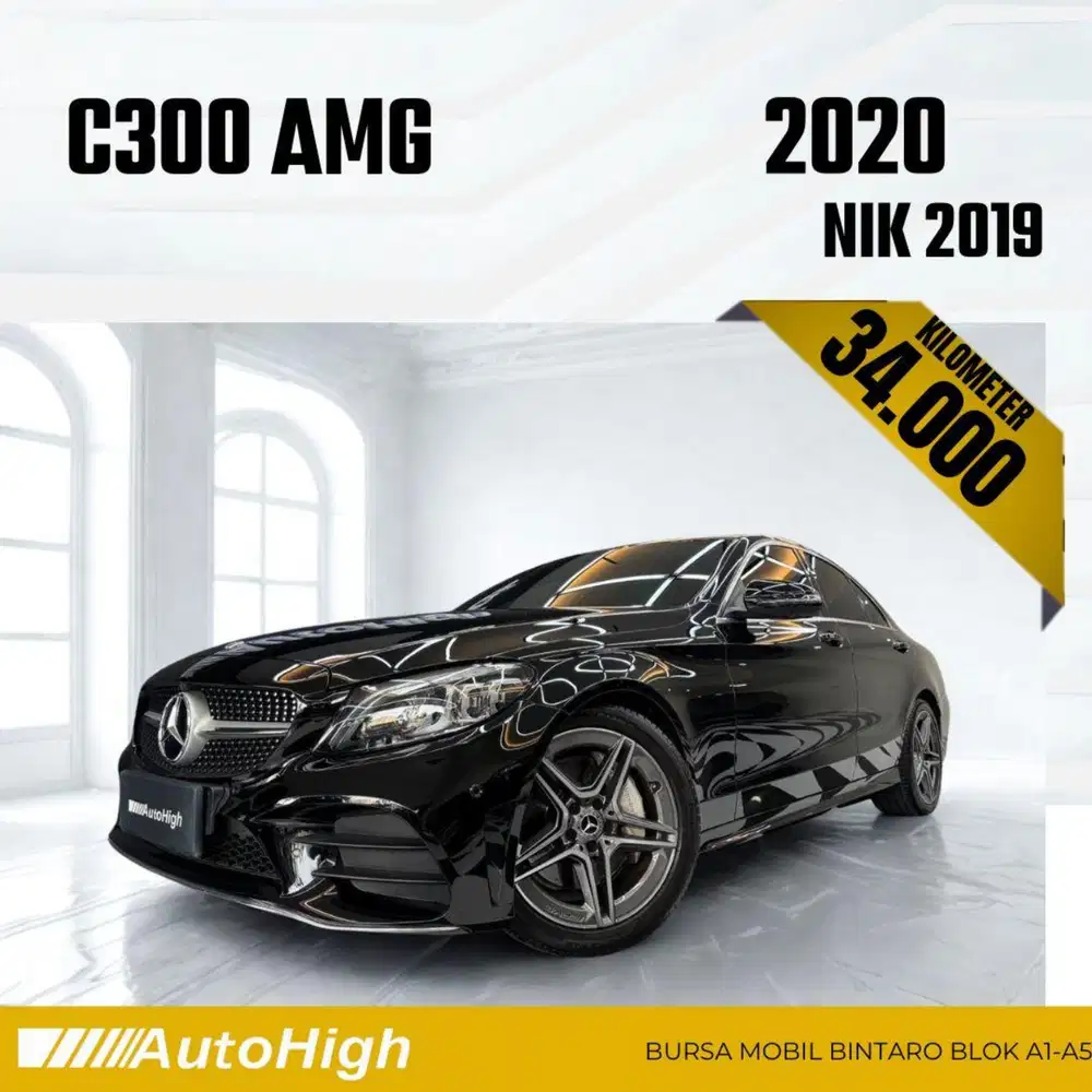 DP10% [Km34.000] C300 AMG 2019 Black Reg 2020 #AUTOHIGH