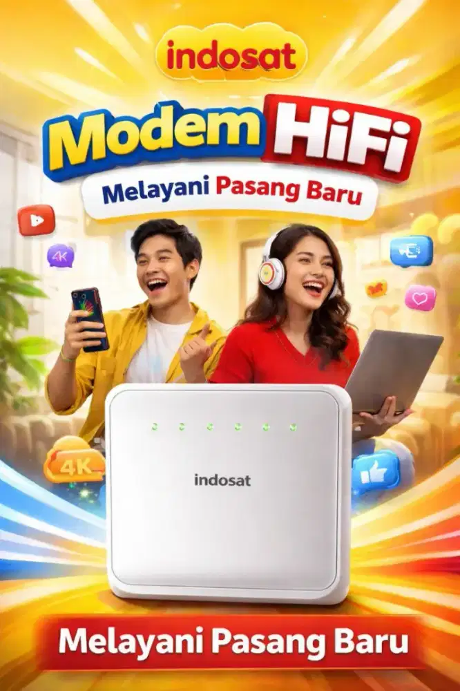 Jasa pasang baru wifi Hifi Indosat / Mnc Play