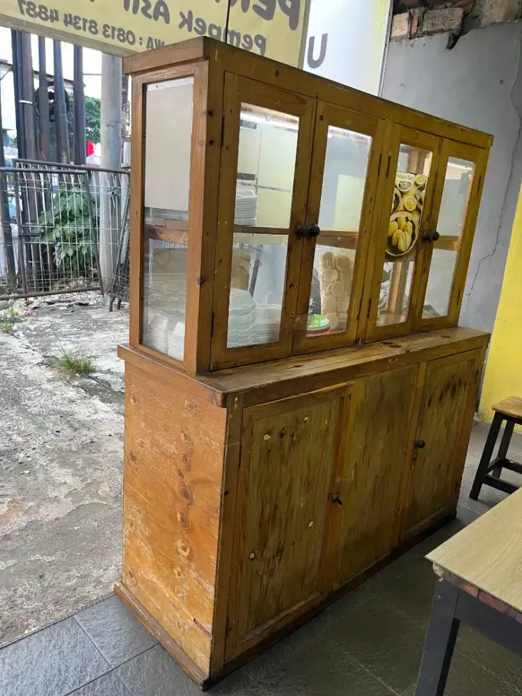 Gerobak display jati belanda