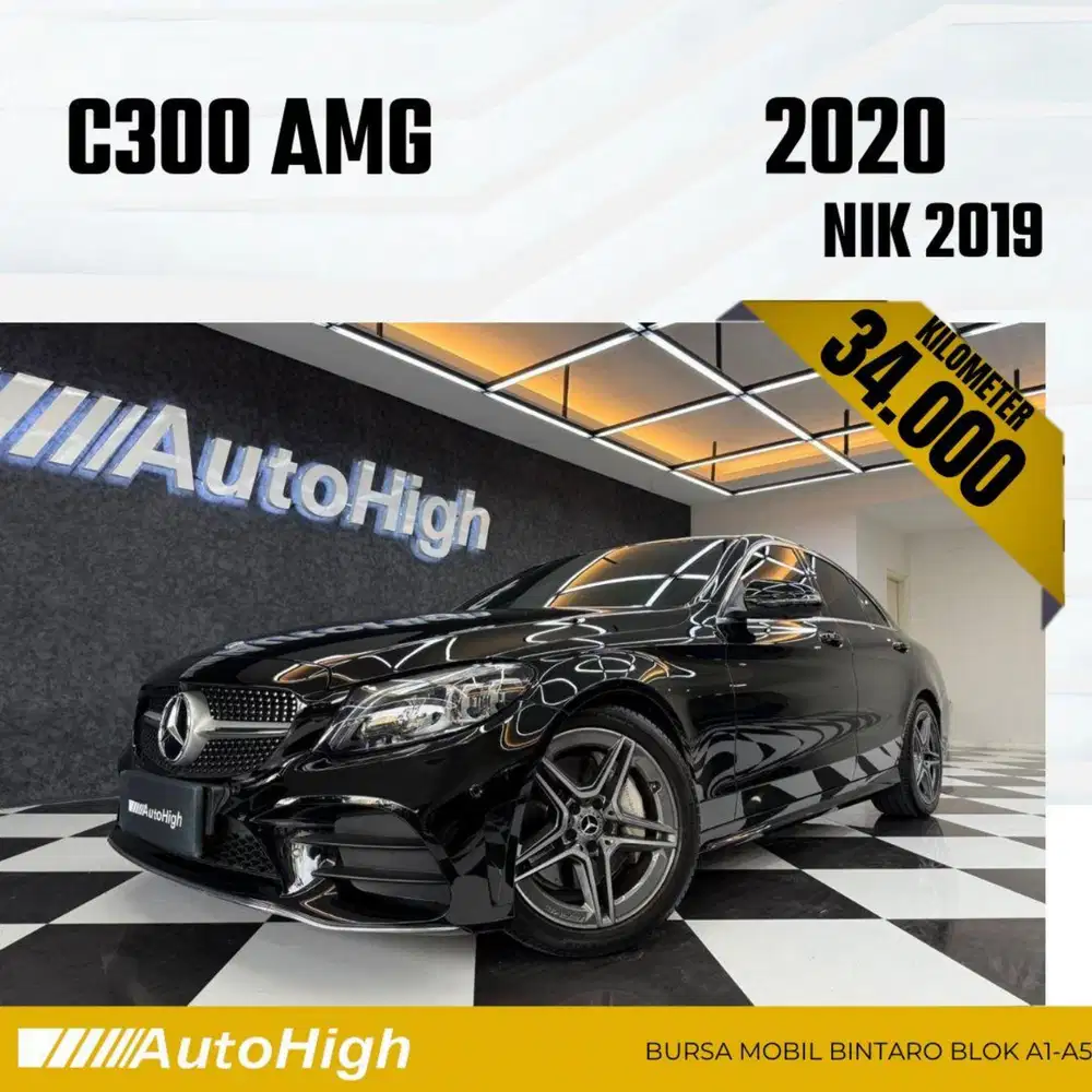 DP10% [Km34.000] C300 AMG 2019 Black Reg 2020 #AUTOHIGH