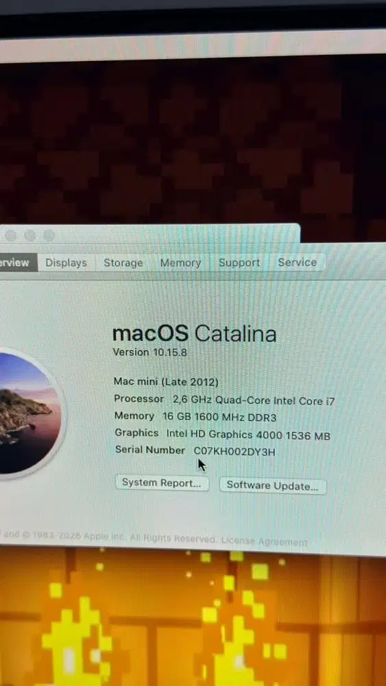 Mac mini i7 16gb ram 256 ssd