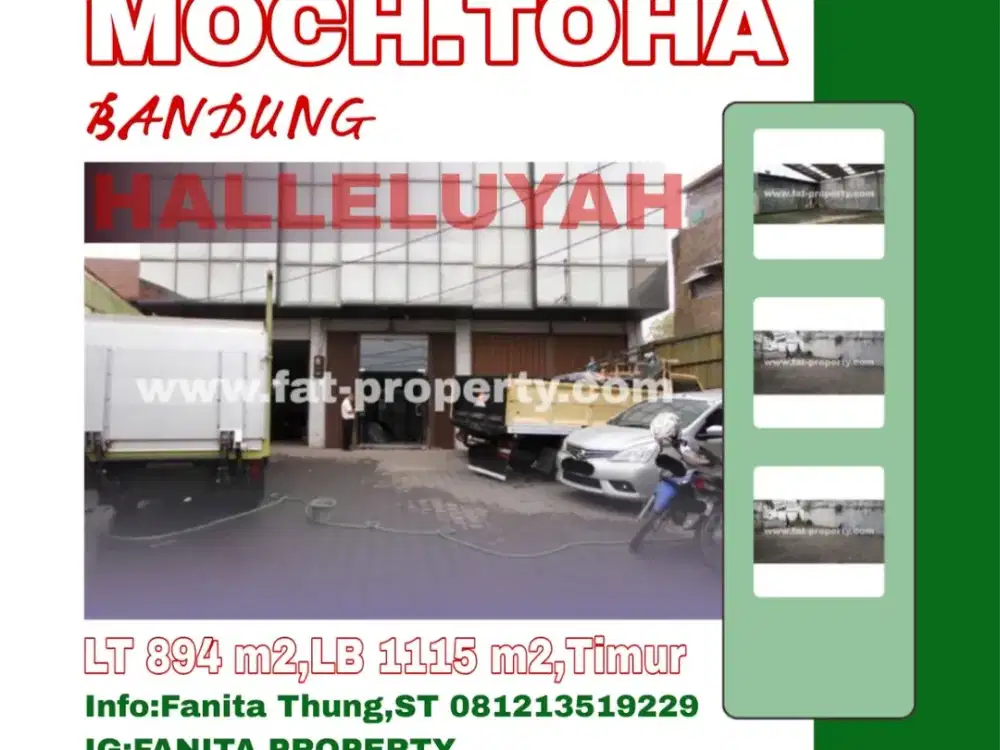 MURAH!Dijual gudang di Moch.Toha,Bandung LT1115m2 LB894m2