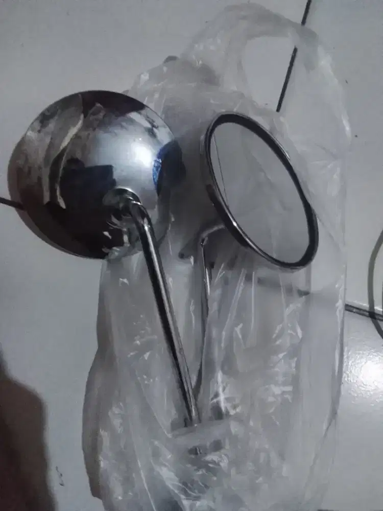 Spion motor bulet chrome panjang