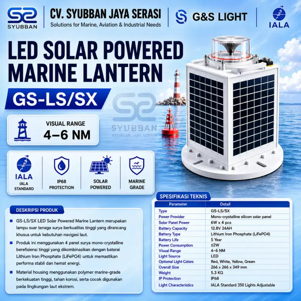 Lampu Suar 4-6 NM | GS-LS/SX IALA Certificate