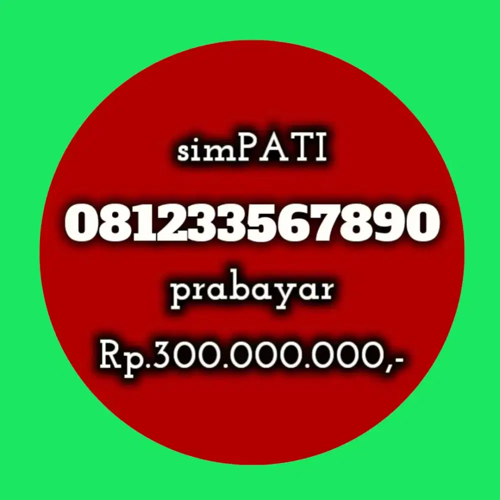 NOMOR CANTIK SIMPATI 33567890