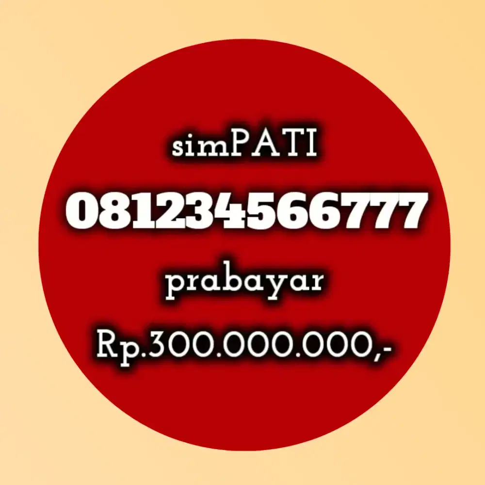 NOMOR CANTIK SIMPATI 34566777